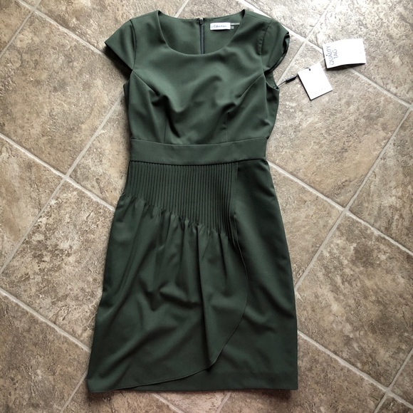 calvin klein hunter green dress